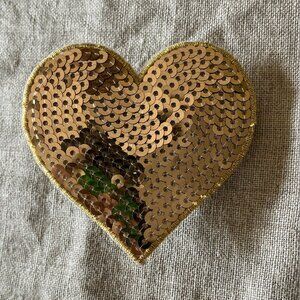 Ban.do Gold Mini Heart Brooch/Hair Clip